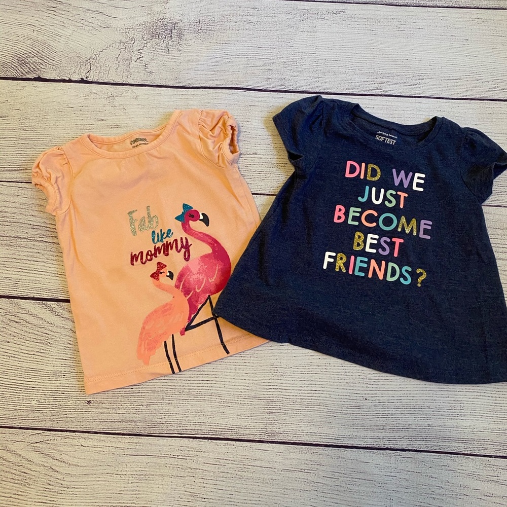 Two short sleeve toddler tops 18 months